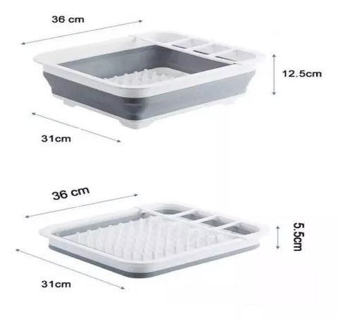 Escurridor de Platos Plegable con Bandeja