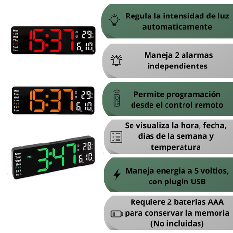 Reloj Digital de Pared